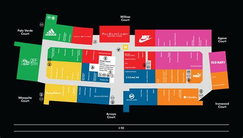 phoenix premium outlets map.